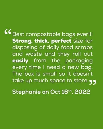ANECO 100% Compostable Trash Bags 2.6 Gallon, Extra Thick Kitchen Compost Bags, Small Compostable Bags for Countertop Bin (100 Count) - aneco