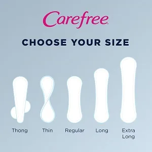 Carefree Acti-Fresh Thong Panty Liner Unscented, Regular, 49ct (Pack of 4) - product information 4