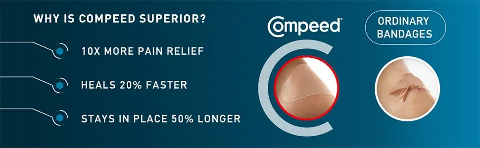 Advanced Blister Care 10 Count Medium Pads (2 Packs) Medium (20 Count) Medium 10ct (2 Packs) - Why Is Compeed Superior?