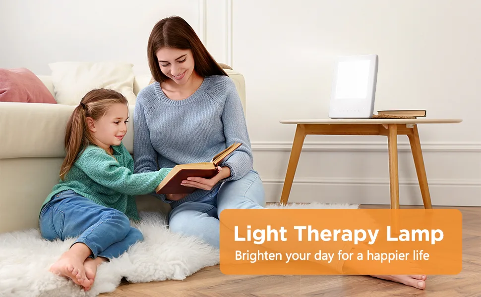 Light Therapy Lamp, UV-Free 10000 Lux Bright White LED Therapy Light, Touch Control with 3 Adjustable Brightness Levels & 6 Timer Settings, Memory Function & Compact Size for Home Office Travelling - product information 1