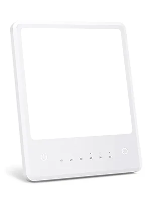 Light Therapy Lamp, UV-Free 10000 Lux Bright White LED Therapy Light, Touch Control with 3 Adjustable Brightness Levels & 6 Timer Settings, Memory Function & Compact Size for Home Office Travelling - product information 2