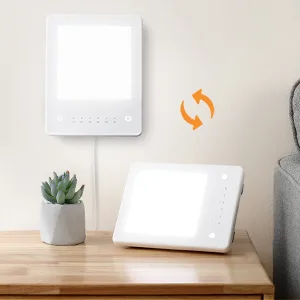 Light Therapy Lamp, UV-Free 10000 Lux Bright White LED Therapy Light, Touch Control with 3 Adjustable Brightness Levels & 6 Timer Settings, Memory Function & Compact Size for Home Office Travelling - product information 5