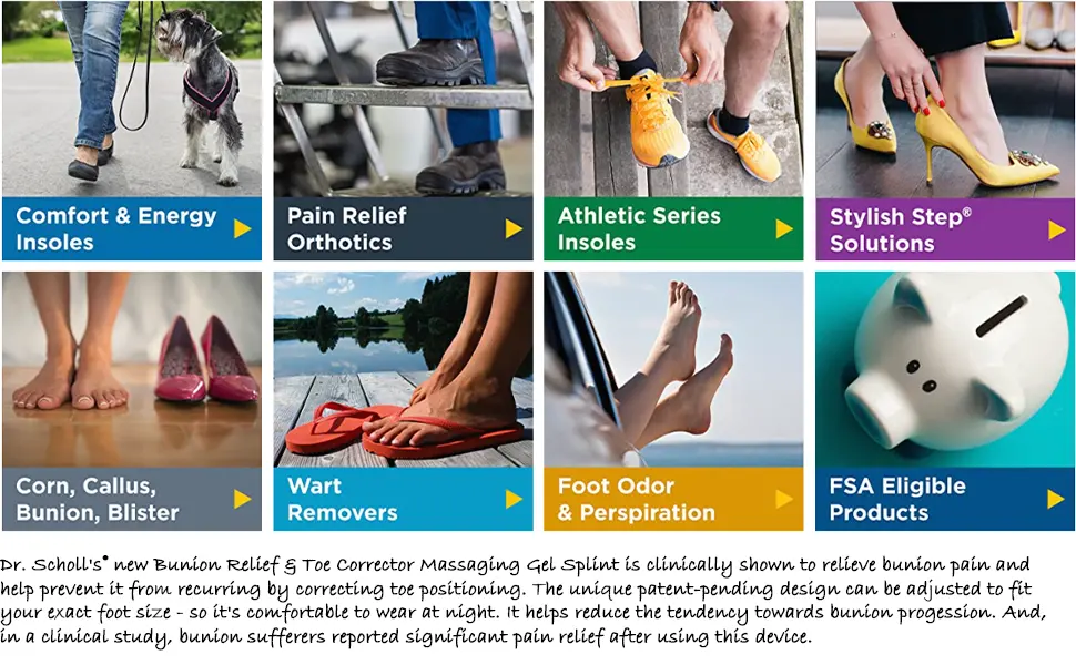 Dr. Scholl's Bunion Relief & Toe Corrector, 1 support set (1 left, 1 right) Corrector Set - product information 2