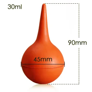 Eastchem Laboratory Tool Red Rubber Squeeze Bulb Ear Syringe Ball,30ml,60ml,90ml 30ml+60ml+90ml - product information 2