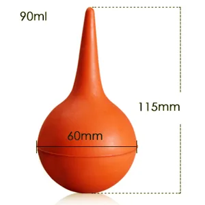 Eastchem Laboratory Tool Red Rubber Squeeze Bulb Ear Syringe Ball,30ml,60ml,90ml 30ml+60ml+90ml - product information 4