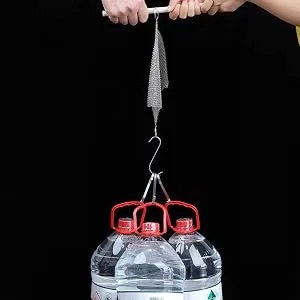 ERGONOW 8"X8"+4"X4" Mesh Cast Iron Scrubber Fine Rings Welded Chainmail Scrubber for Cups, Skillet Cast Iron Cleaner (8"X8"+4"X4") - product information 13