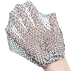 ERGONOW 8"X8"+4"X4" Mesh Cast Iron Scrubber Fine Rings Welded Chainmail Scrubber for Cups, Skillet Cast Iron Cleaner (8"X8"+4"X4") - long lasting