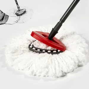 3 Pack Mop Replace Heads, Spin Mop Refill Heads Replacements Compatible with O Cedar 1-Tank System- Easy to Replace, Microfiber, Machine Washable - Easy to install