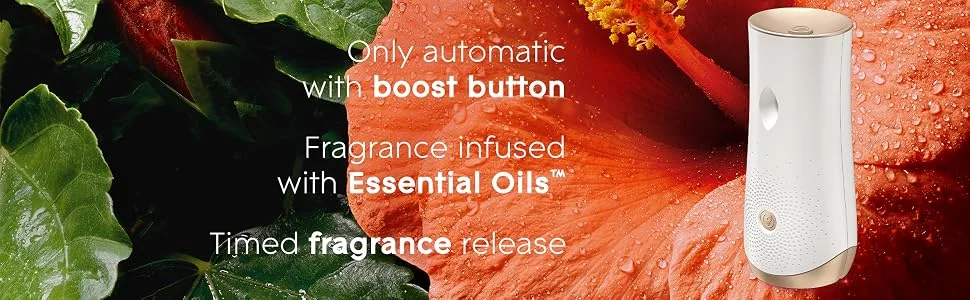 Glade Automatic Spray Refill and Holder Kit, Air Freshener for Home and Bathroom, Hawaiian Breeze, 6.2 Oz - hawaiian
