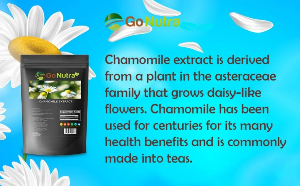 Chamomile Extract Powder 10:1 Strength Apigenin Supplement 8 oz. Herbal Extract - chamomile extract derived from a plant asteraceae
