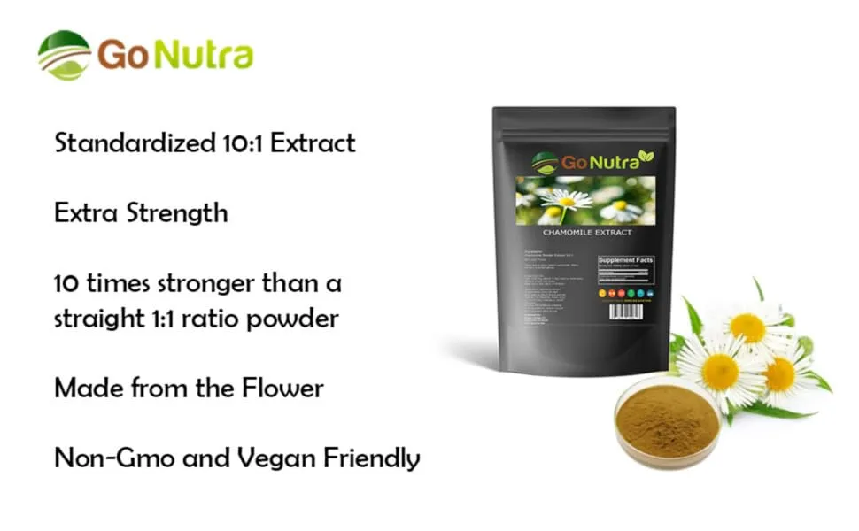 Chamomile Extract Powder 10:1 Strength Apigenin Supplement 8 oz. Herbal Extract - extract made from the flower vegan friendly stronger