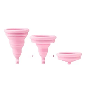 Intimina Lily Cup Compact - Small Menstrual Cup with Flat-fold Compact Design, Disposable Menstrual Cups, Period Cup Reusable (Size B) - collapsible menstrual cup,menstrual cup for low cervix