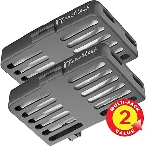 iTouchless Replaceable, Stick On Deodorizer Activated Carbon Filters Eliminate Smell in Trash Can, Diaper Pail, Refrigerator, Closet, Shoes, Locker (2-Pack), AbsorbX Odor Removal Kit, Black, 2 Count - 2 Pack