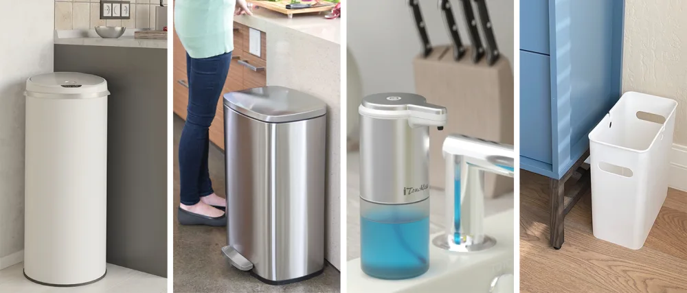 iTouchless Replaceable, Stick On Deodorizer Activated Carbon Filters Eliminate Smell in Trash Can, Diaper Pail, Refrigerator, Closet, Shoes, Locker (2-Pack), AbsorbX Odor Removal Kit, Black, 2 Count - iTouchless Home Waste & Hygiene Products