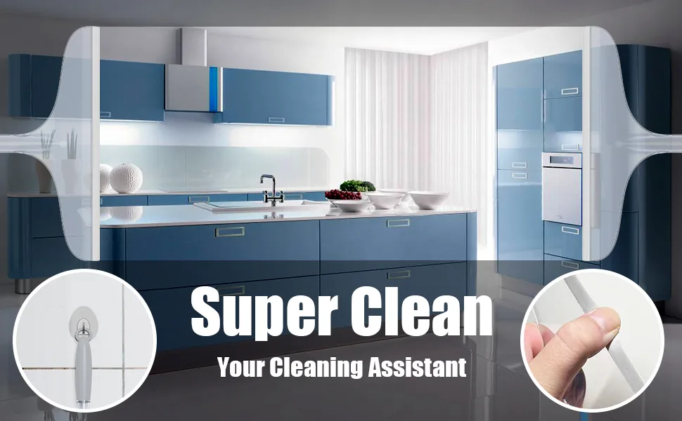 Shower Squeegee for Shower Glass Door Bathroom Tile and Mirror, Streak-Free Rubber Squeegee Wiper Cleaning Tools 2pcs With Hook - Super Clean