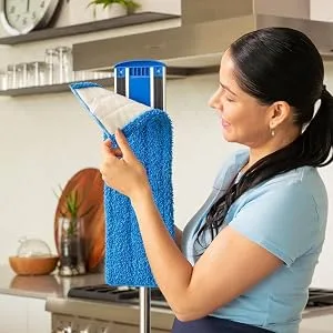 18" Absorbent Microfiber Wet Mop Pad - Reusable, Machine Washable, Refills (2 Pack) 2 Count (Pack of 1) - 18 inch Velcro Microfiber Mop Pad