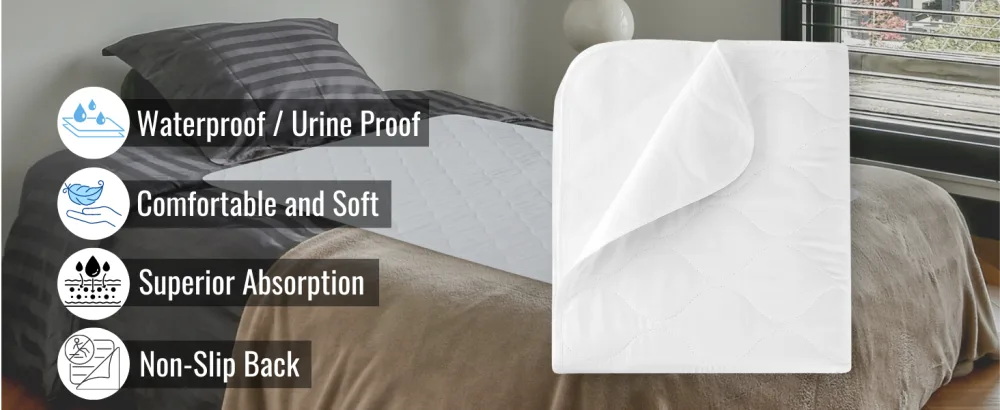 Mr. Pen- Washable Incontinence Bed Pad, 52x34 Inch, Waterproof Mattress Protector, Bed Pads, Bed Pads for Incontinence Washable, Waterproof Mattress Pad, Bed Wetting Protection Pad - Features
