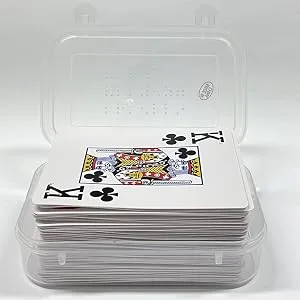 MUROCEA Large-Print Braille Playing Cards for Vision Impairments Entertainment Supplies - Large-Print Braille Playing Cards