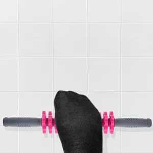 Nicole Miller Muscle Roller, 16.5" Body Massage Back Leg Muscle Roller Stick for Relief Muscle Soreness (Pink) - massage stick