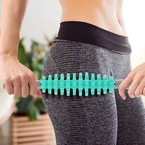 Nicole Miller Muscle Roller, 16.5" Body Massage Back Leg Muscle Roller Stick for Relief Muscle Soreness (Pink) - roller massager