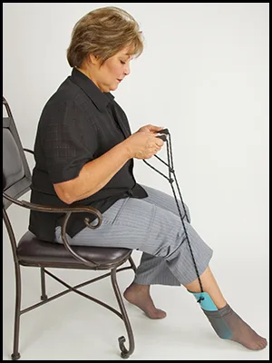 Norco Molded Sock Aid Assists in Putting on Socks Easier for Limited Mobility, Arthritis, Back Surgery, Knee or Hip Replacement. Unique Ergonomic Handle Placement for less stress when pulling up socks - Sock Assistive Device for Hip Replacement Knee Back Surgery Flexor Heart Arthritic hands gift