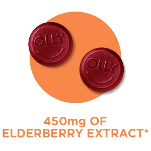 OLLY Extra Strength Elderberry Gummies, Immune Support, 450mg Elderberry, Vitamin C, D and Zinc, Berry - 60 Count 60 Count (Pack of 1) - image