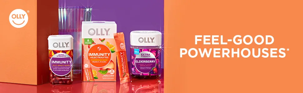 OLLY Extra Strength Elderberry Gummies, Immune Support, 450mg Elderberry, Vitamin C, D and Zinc, Berry - 60 Count 60 Count (Pack of 1) - image