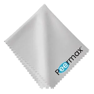 Peermax Eye Drop Aid, AutoSqueeze Eye Drop Bottle Squeezer, Also Includes a Free Bonus Peermax Microfiber Cleaning Cloth, Works with Most Eye Drop Bottles, - Cloth