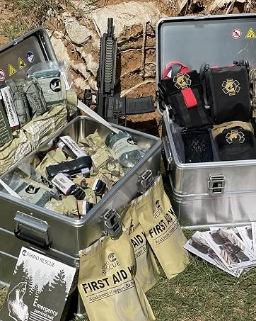 RHINO RESCUE Vent Chest Seal, Emergency Trauma Dressing, First Aid Kit Sterile, Wound Care IFAK Supplies, 2 Count - rhino
