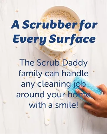 Scrub Daddy Special Edition Spring - Scratch-Free Multipurpose Dish Sponge - BPA Free & Made with Polymer Foam - Stain, Mold & Odor Resistant Kitchen Sponge (3ct) Scrub Daddy Spring - scrub