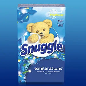 Snuggle Exhilarations In Wash Laundry Scent Booster Pacs, Blue Iris & Ocean Breeze, 56 Count - dryer sheets snuggle