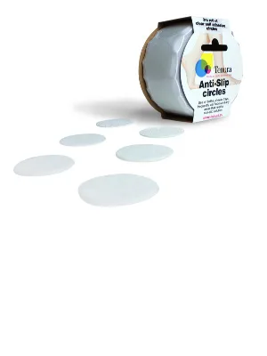 SP Ableware Tenura Self-Adhesive Non-Slip Bath and Shower Safety 1-1/2 Inch Circles - Clear, 72 Per Roll (724860003) - SP Ableware Maddak Safety Circles Discs Non-Slip Anti-Slip Shower Safety Treads Bath Bathtub