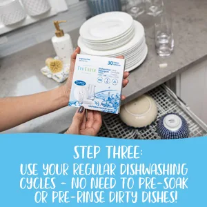 Tru Earth Dishwasher Detergent Tablets | Eco-friendly, Lab-Tested Dishwasher Packs | Super-Concentrated and Easy to Use | 30 Tablets - step 3