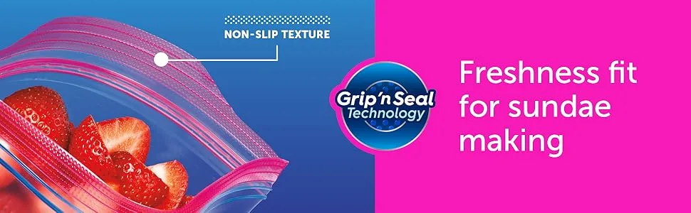 Ziploc Gallon Food Storage Bags, Grip 'n Seal Technology for Easier Grip, Open, and Close, 80 Count - storage bags