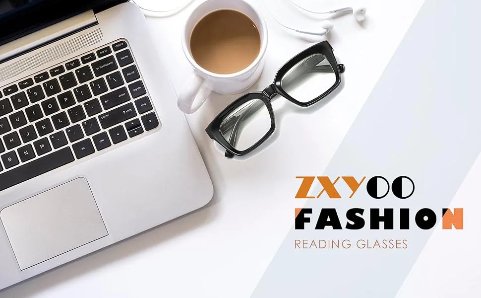 ZXYOO 3 Pack Oversize Square Design Reading Glasses for Women, Blue Light Blocking Reader Black&leopard&transparent 2.5 x - Readers