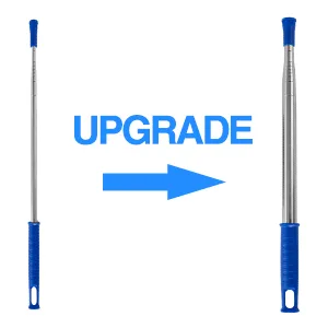 Ceiling Fan Duster with Extension Pole, Cobweb & Corner Brush Cleaning Kit w 2 Duster Heads for Cleaning,15- 100 Inch Long Handle Aluminum Telescoping Pole, Washable(Blue) - product information 6