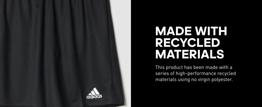 adidas Men's Parma 16 Shorts Medium Black/White - Made with recycled materials