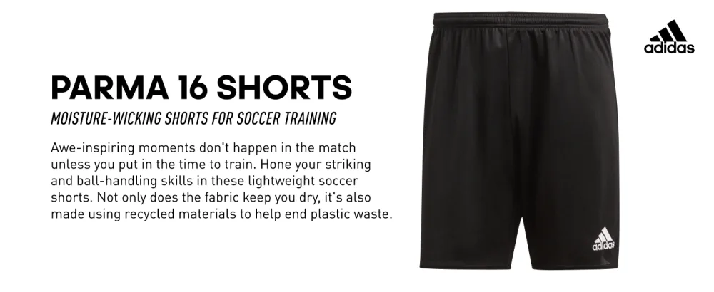 adidas Men's Parma 16 Shorts Medium Black/White - Parma 16 Shorts