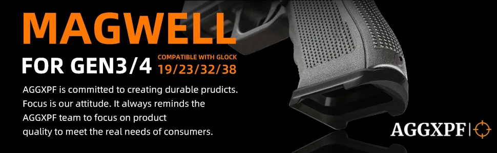 AGGXPF Anodized Aluminum Flared and Enhanced Base for 19/23/32/38-Gen 3/4(Black) - Magwell