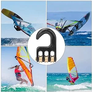 Windsurf Rigging Pulley Hook 3 Roller Wheel Rigging Pulley Hook Strong Havy Duty Aluminium Alloy Surf Accessory - product information 14