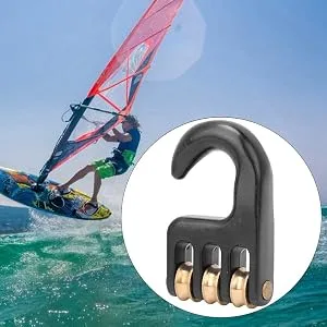 Windsurf Rigging Pulley Hook 3 Roller Wheel Rigging Pulley Hook Strong Havy Duty Aluminium Alloy Surf Accessory - product information 16
