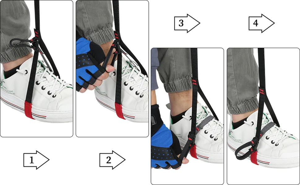 Alomejor Climbing Ascender Adjustable Sling Foot Loop Ascender Webbing Sling Outdoor Mountaineering Rock Climbing Expedition Caving Rescue Aerial Work - product information 14