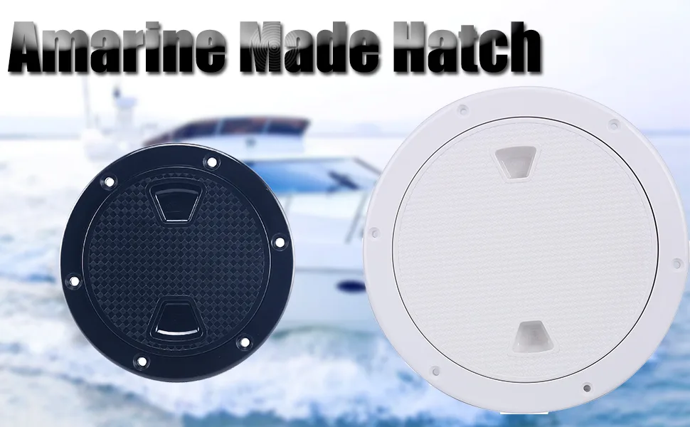 Amarine Made 6" Boat Hatch Deck Plate Boat Round Non Slip Inspection Hatch with Detachable Cover 198mm - product information 1
