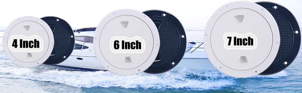 Amarine Made 6" Boat Hatch Deck Plate Boat Round Non Slip Inspection Hatch with Detachable Cover 198mm - product information 2