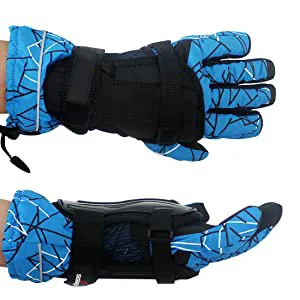 Andux Ski Gloves Extended Wrist Palms Protection Roller Skating Hard Gauntlets Adjustable HXHW-04 X-Large - Ski Gloves
