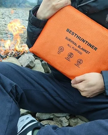 BESTHUNTINER Bivy Emergency Sleeping Bag,Thickness Material,Lightweight, Waterproof, Reusable, Thermal Bivy Sack Cover, Shelter Kit. orange - product information 7