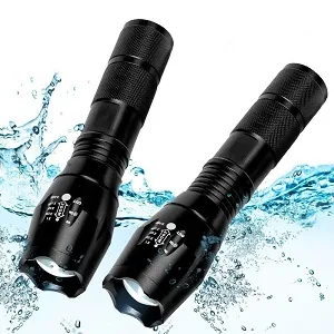 2 Pack Tactical Flashlights Torch, Military Grade 5 Modes 3000 High Lumens Led Waterproof Handheld Flashlight for Camping Biking Hiking Outdoor Home Emergency - product information 6