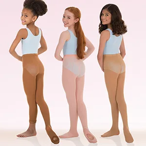TotalSTRETCH Seamless Shimmer Footed Tights WHITE / Adult - M - ballerinas