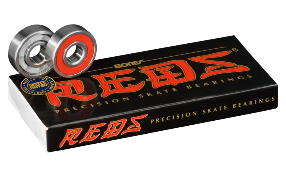 Bones REDS Skateboard Bearings 8 pack Black - Bones REDS 8 pk
