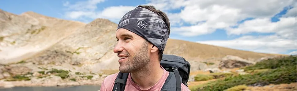 BUFF Multifunctional Neckwear CoolNet UV Half Lightweight Headband Seary Purple - CoolNet UV+ Lifestyle
